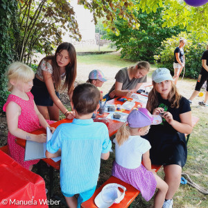 Der Schminktisch war bei den Kindern der Hit